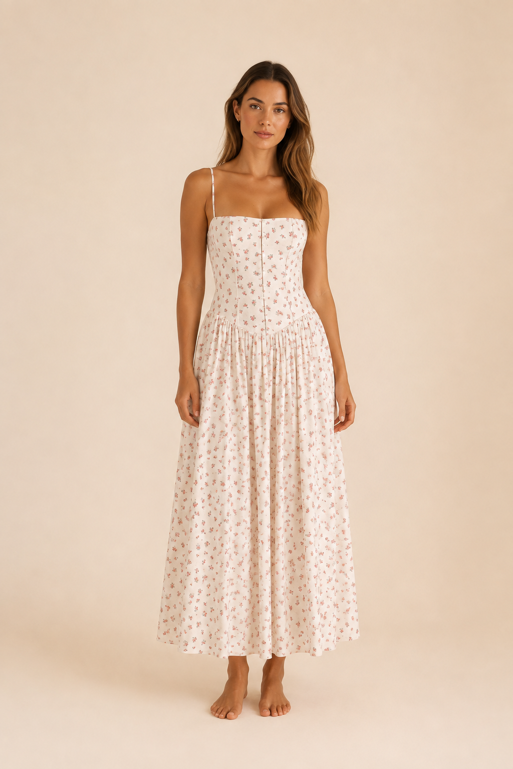 Smocked Floral Maxi Dress